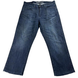 Kenneth Cole Jeans Mens 34x29 Dark Wash Straight Leg Stretch Denim Fit